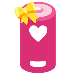 battery and heart with ribbon