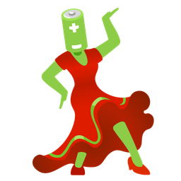 Battery and High-heeled shoe