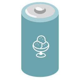 battery and ice cream