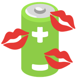 battery and kiss mark