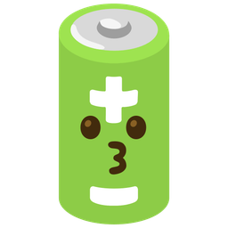 Battery and Kissing face