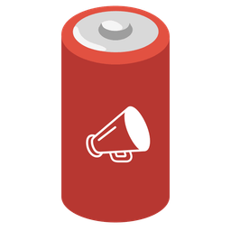 battery and megaphone