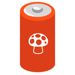 battery and mushroom