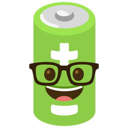 battery and nerd face