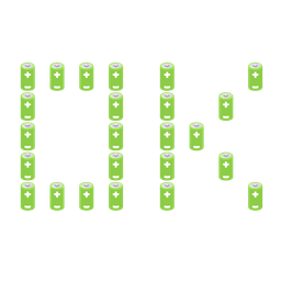 battery and OK button