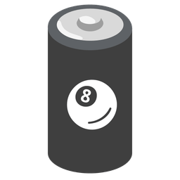 battery and pool 8 ball