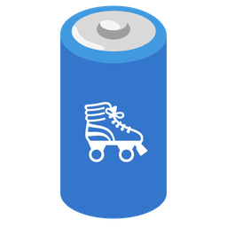 battery and roller skate