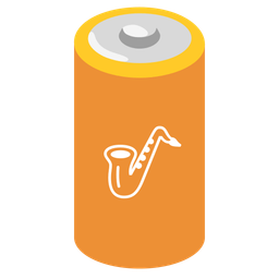 battery and saxophone