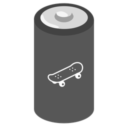 battery and skateboard