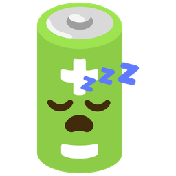 battery and sleeping face