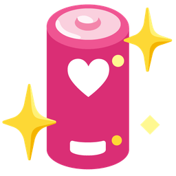 battery and sparkling heart