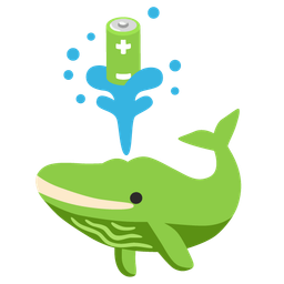 battery and spouting whale