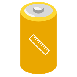 battery and straight ruler