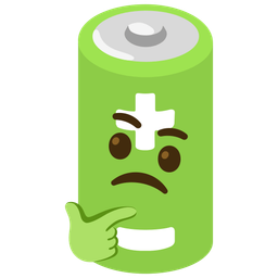 battery and thinking face