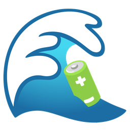 battery and water wave