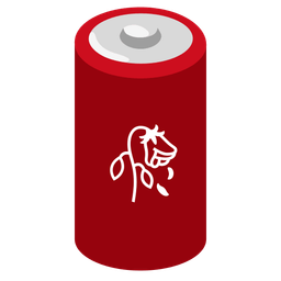 battery and wilted flower