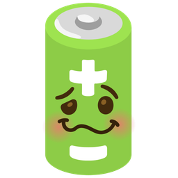 battery and woozy face