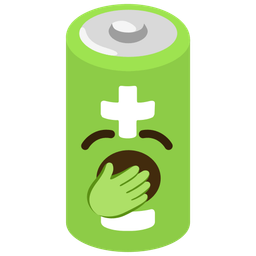 battery and yawning face