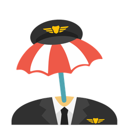 Beach with umbrella and Airplane