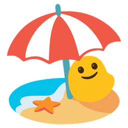 Beach with umbrella and Magic wand