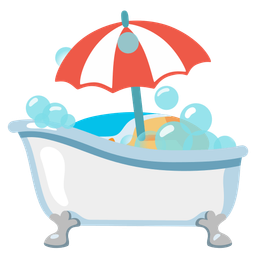 Beach with umbrella and Soap