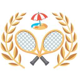 Beach with umbrella and Tennis