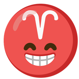 beaming face with smiling eyes and Aries