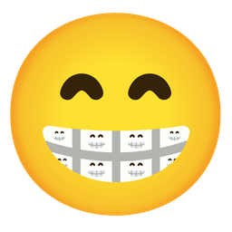 beaming face with smiling eyes and beaming face with smiling eyes