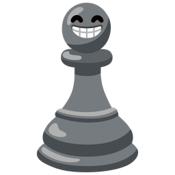 beaming face with smiling eyes and chess pawn