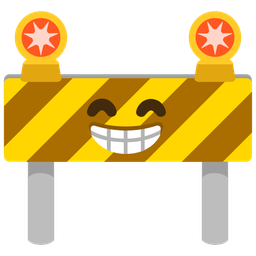 beaming face with smiling eyes and construction