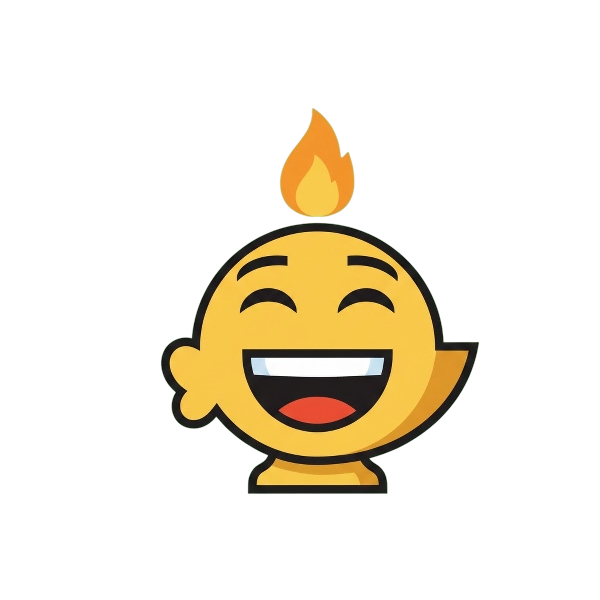 Beaming face with smiling eyes and Diya lamp