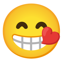 Beaming face with smiling eyes and Face blowing a kiss