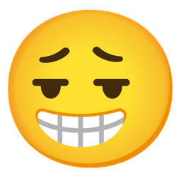 beaming face with smiling eyes and face exhaling