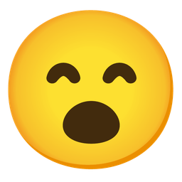 beaming face with smiling eyes and face with open mouth