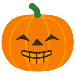 beaming face with smiling eyes and jack-o-lantern