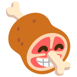 beaming face with smiling eyes and meat on bone