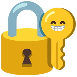 beaming face with smiling eyes and old key