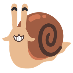 beaming face with smiling eyes and snail