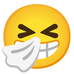beaming face with smiling eyes and sneezing face