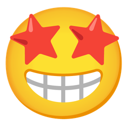 Beaming face with smiling eyes and Star-struck