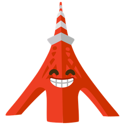 beaming face with smiling eyes and Tokyo tower