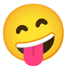 Beaming face with smiling eyes and Zany face