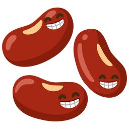 Beans and Beaming face with smiling eyes