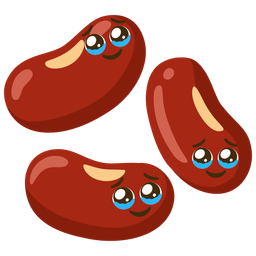 beans and face holding back tears