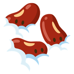 beans and face in clouds