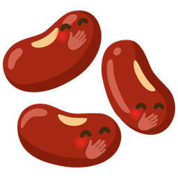 beans and face with hand over mouth