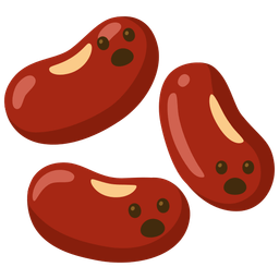 beans and face with open mouth