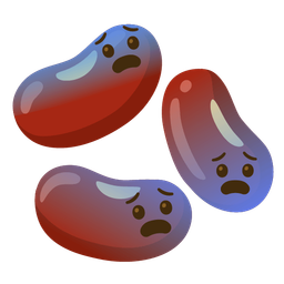 beans and fearful face