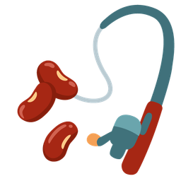 beans and fishing pole