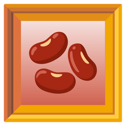 beans and framed picture